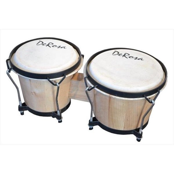 De Rosa De Rosa BOG78-NT 7 in. and 8 in. Bongo Drum in Natural BOG78-NT